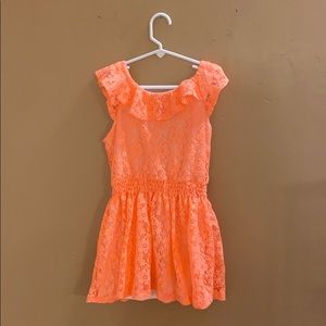 Adorable orange flower dress.